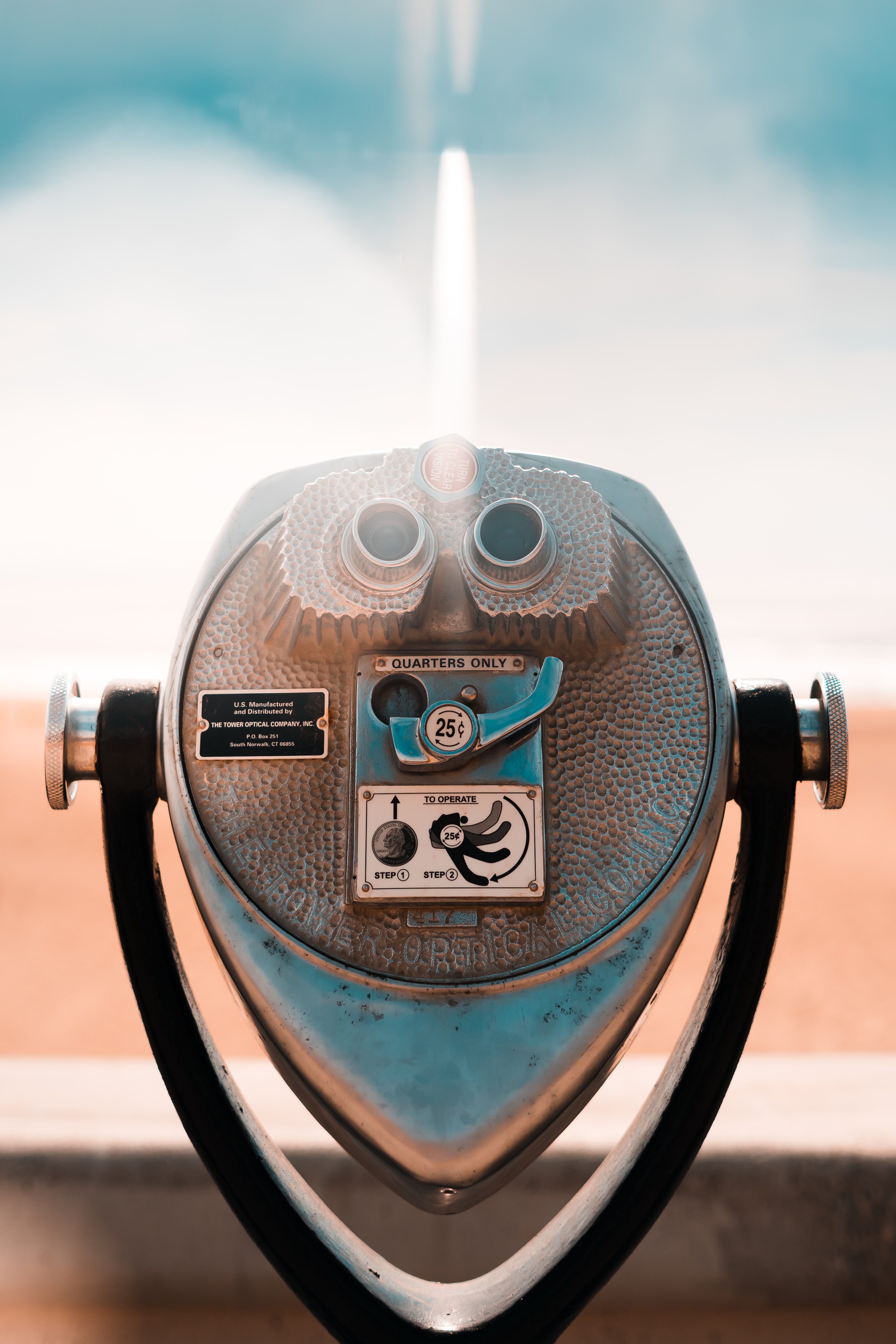 Gray And Black Coin Operated Binoculars 3729216